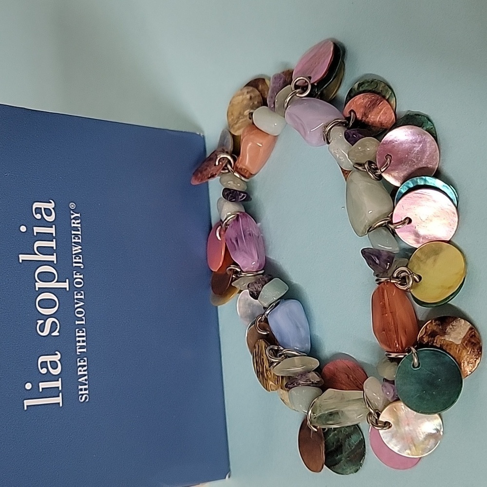 Retired Lia Sophia Fruity Pebbles Stretch Bracelet